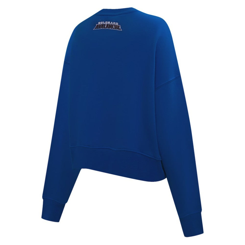 Colorado Avalanche Pro Standard Women's Area Code Cropped Pullover Sweatshirt Blue