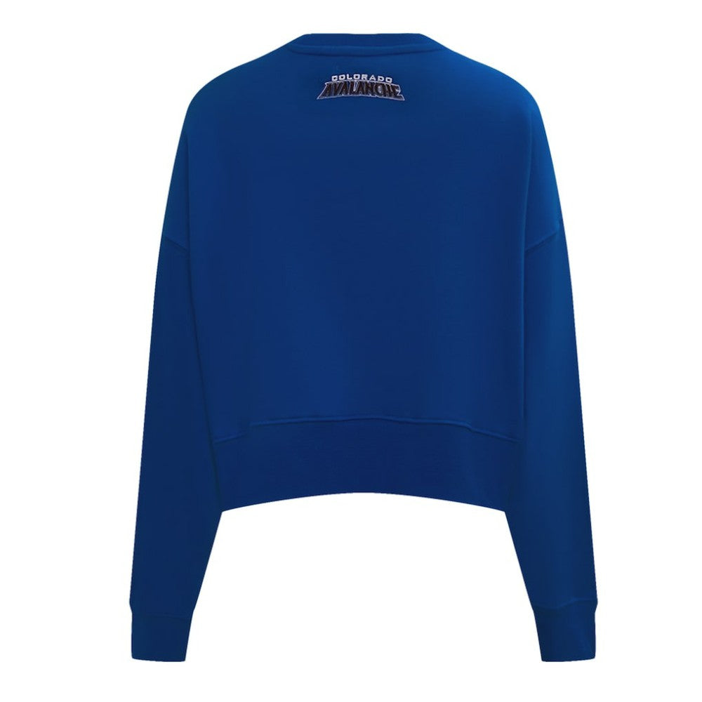 Colorado Avalanche Pro Standard Women's Area Code Cropped Pullover Sweatshirt Blue