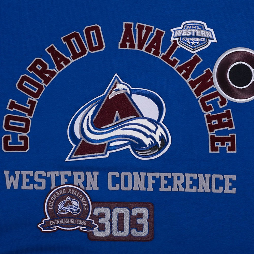 Colorado Avalanche Pro Standard Women's Area Code Cropped Pullover Sweatshirt Blue