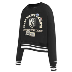 Vegas Golden Knights Pro Standard Women's Area Code Cropped Pullover Sweatshirt Black