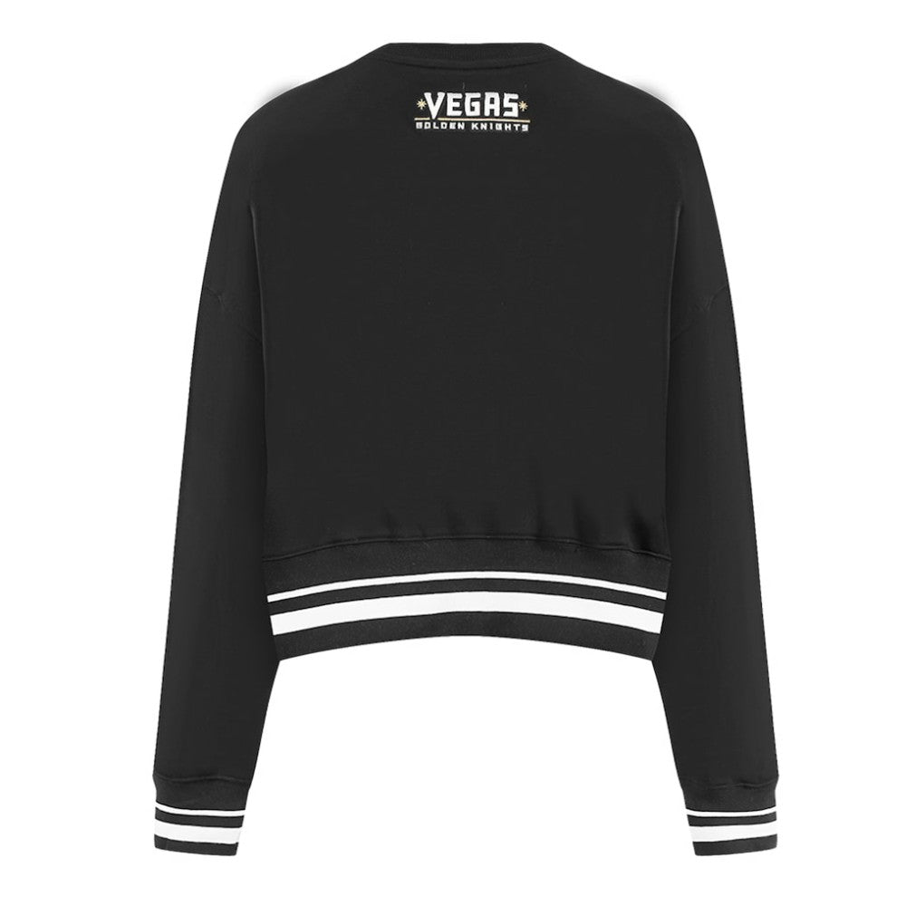 Vegas Golden Knights Pro Standard Women's Area Code Cropped Pullover Sweatshirt Black