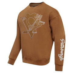 Pittsburgh Penguins Pro Standard Paint the City Pullover Sweatshirt Brown