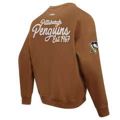 Pittsburgh Penguins Pro Standard Paint the City Pullover Sweatshirt Brown