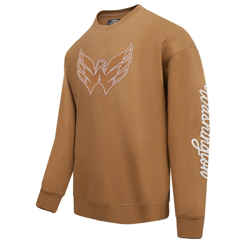 Washington Capitals Pro Standard Paint the City Pullover Sweatshirt Brown