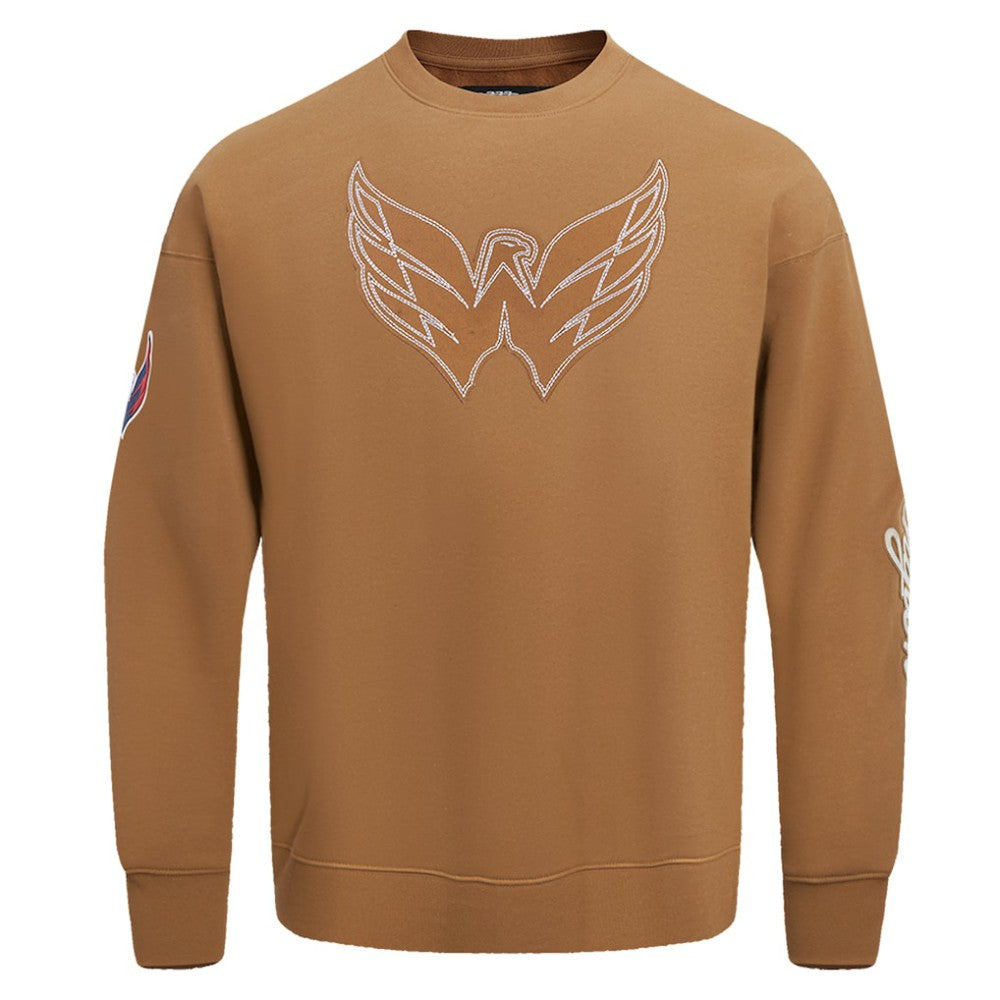 Washington Capitals Pro Standard Paint the City Pullover Sweatshirt Brown