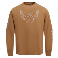 Washington Capitals Pro Standard Paint the City Pullover Sweatshirt Brown