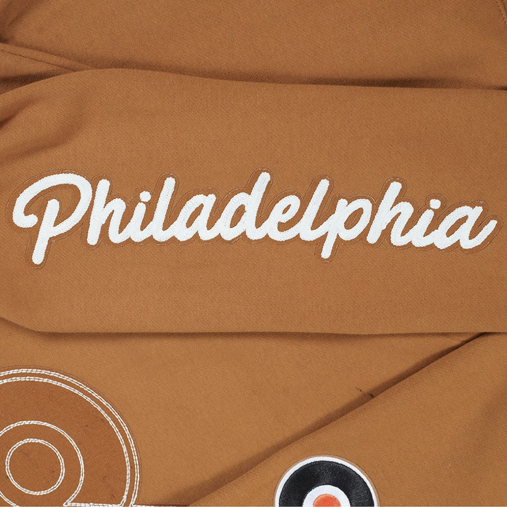 Philadelphia Flyers Pro Standard Paint the City Pullover Sweatshirt Brown