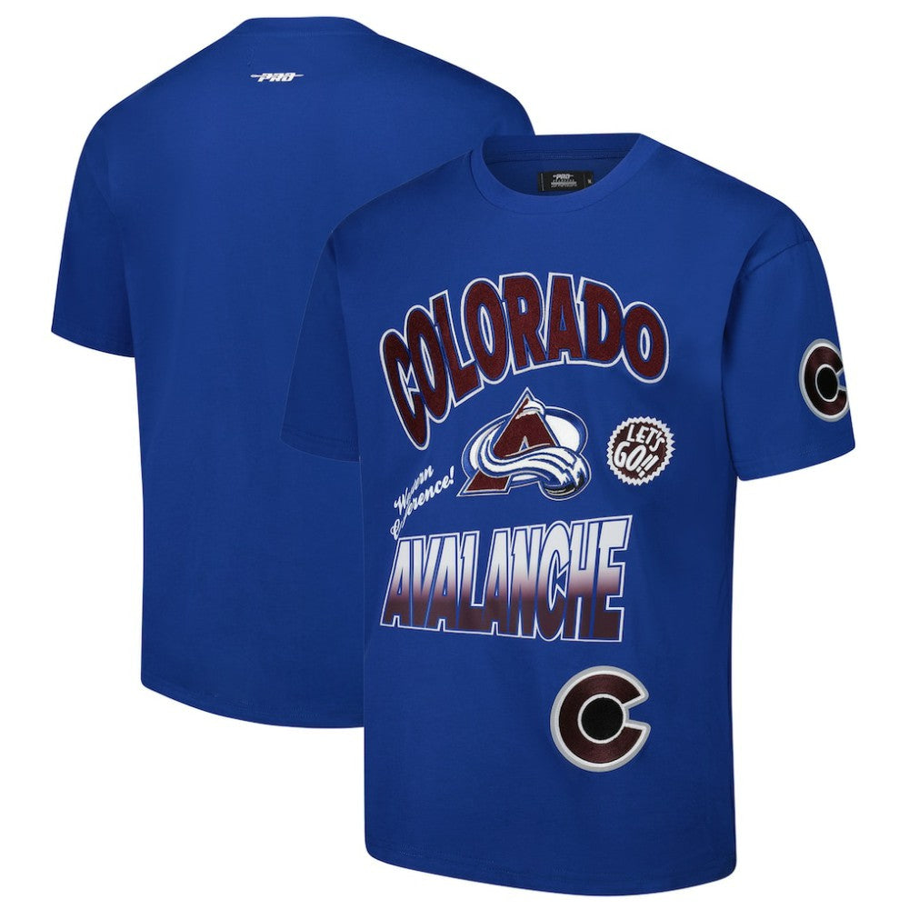 Colorado Avalanche Pro Standard Turn It Up Dropped Shoulder T-Shirt Blue