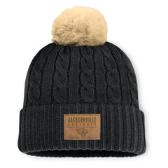 Jacksonville Jaguars Women's Cable Knit Cuffed Hat with Pom - Black online
