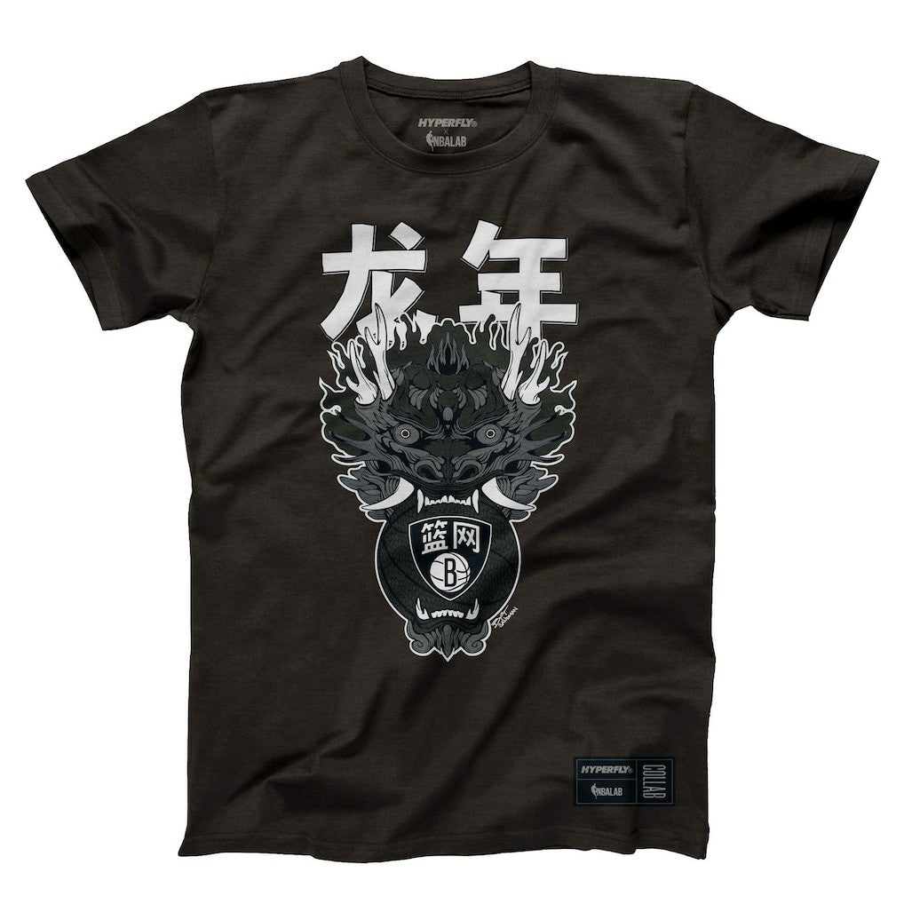 Brooklyn Nets Hyperfly Unisex Year of the Dragon Lunar New Year Collection T-Shirt - Heather Black on sale