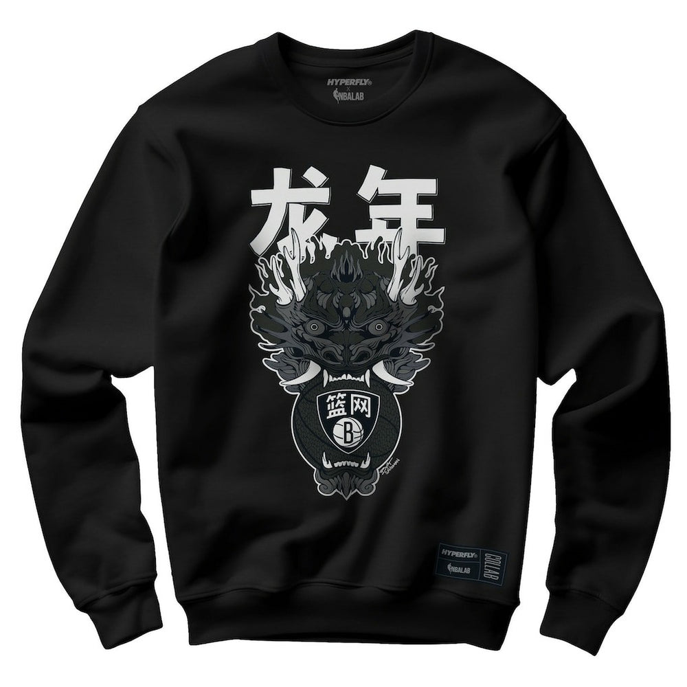 Brooklyn Nets Hyperfly Unisex Year of the Dragon Lunar New Year Collection Pullover Sweatshirt - Heather Black outlet