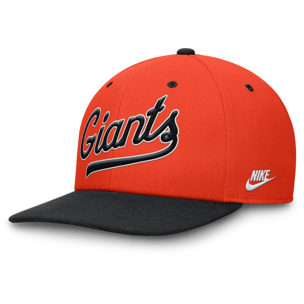 San Francisco Giants Cooperstown Collection Pro Performance Snapback Hat - Orange/Black | Nike