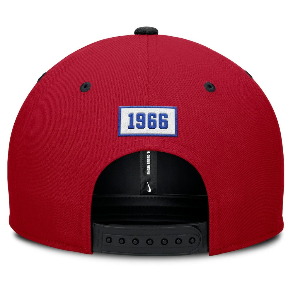 Atlanta Braves Cooperstown Collection Pro Performance Snapback Hat - Red/Navy | Nike