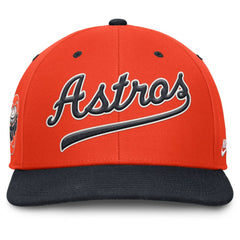 Houston Astros Cooperstown Collection Pro Performance Snapback Hat - Orange/Navy | Nike