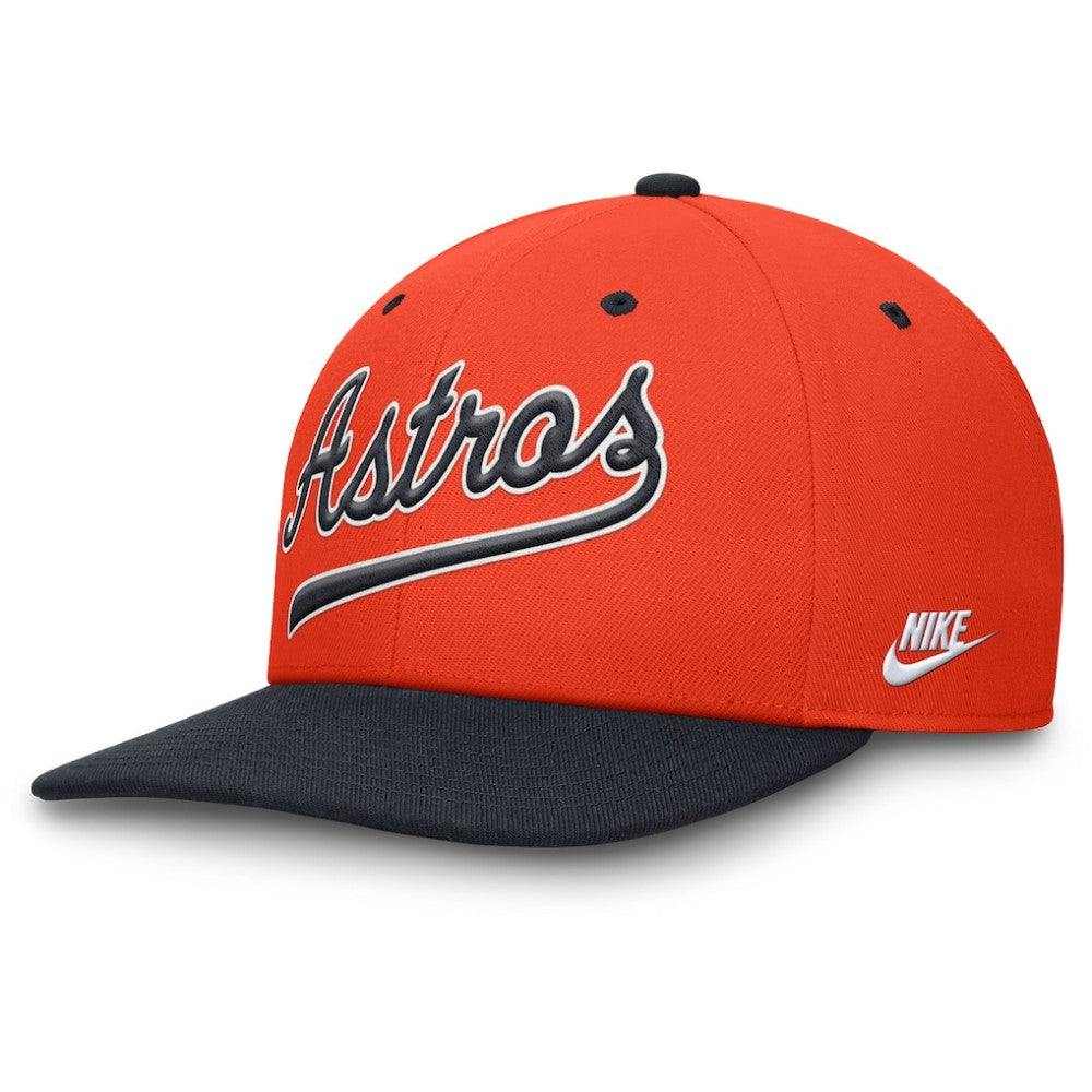 Houston Astros Cooperstown Collection Pro Performance Snapback Hat - Orange/Navy | Nike