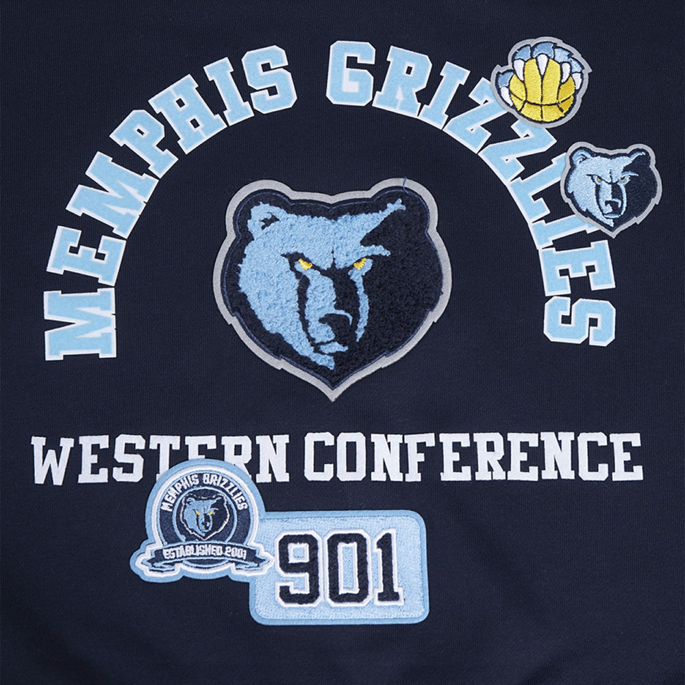 Memphis Grizzlies Pro Standard Women's Area Code Cropped Pullover Sweatshirt - Navy outlet