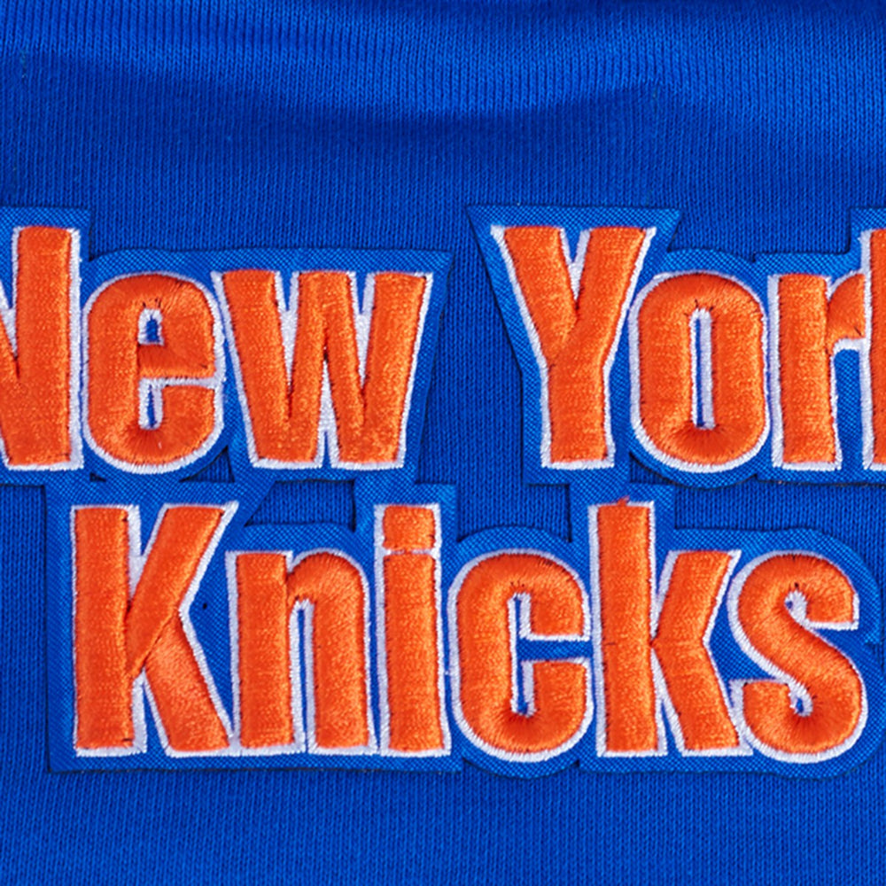 New York Knicks Pro Standard Women's Area Code Cropped Pullover Sweatshirt - Blue shop