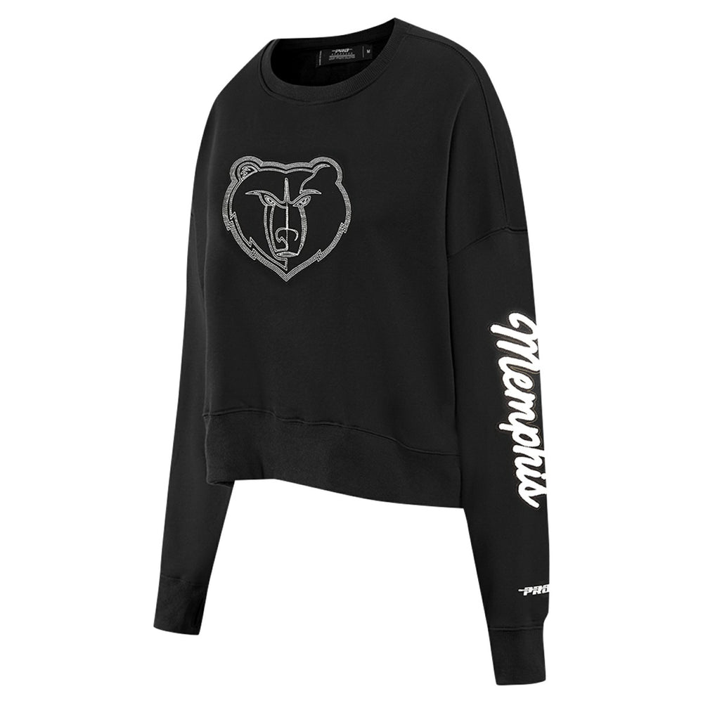 Memphis Grizzlies Pro Standard Women's Paint The City Cropped Pullover Sweatshirt - Black on sale