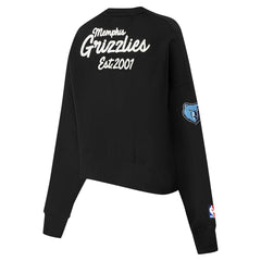 Memphis Grizzlies Pro Standard Women's Paint The City Cropped Pullover Sweatshirt - Black on sale