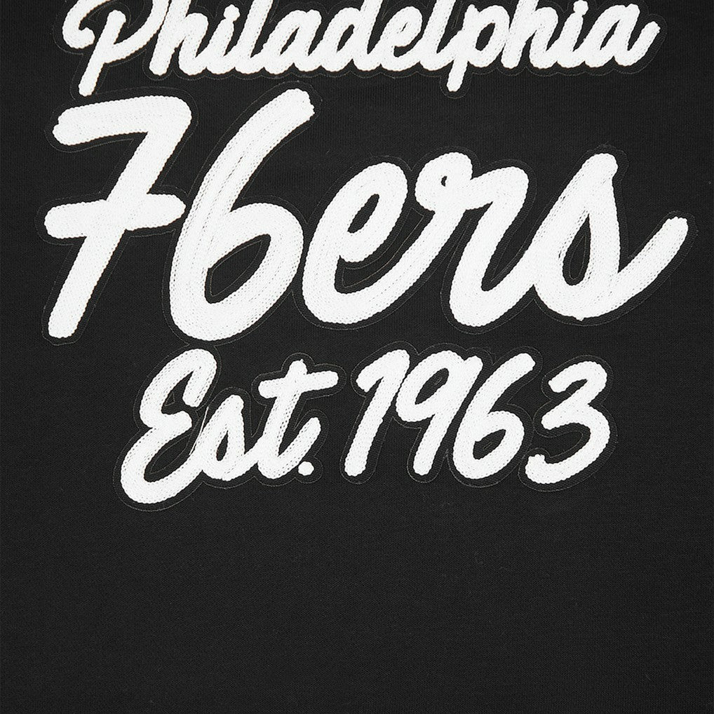 Philadelphia 76ers Pro Standard Women's Paint The City Cropped Pullover Sweatshirt - Black outlet