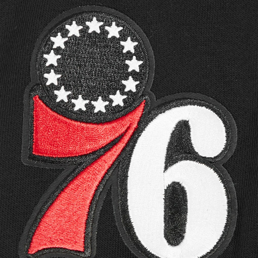 Philadelphia 76ers Pro Standard Women's Paint The City Cropped Pullover Sweatshirt - Black outlet
