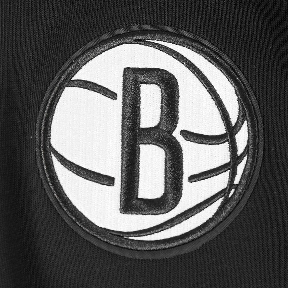 Brooklyn Nets Pro Standard Women's Paint The City Cropped Pullover Sweatshirt - Black on sale