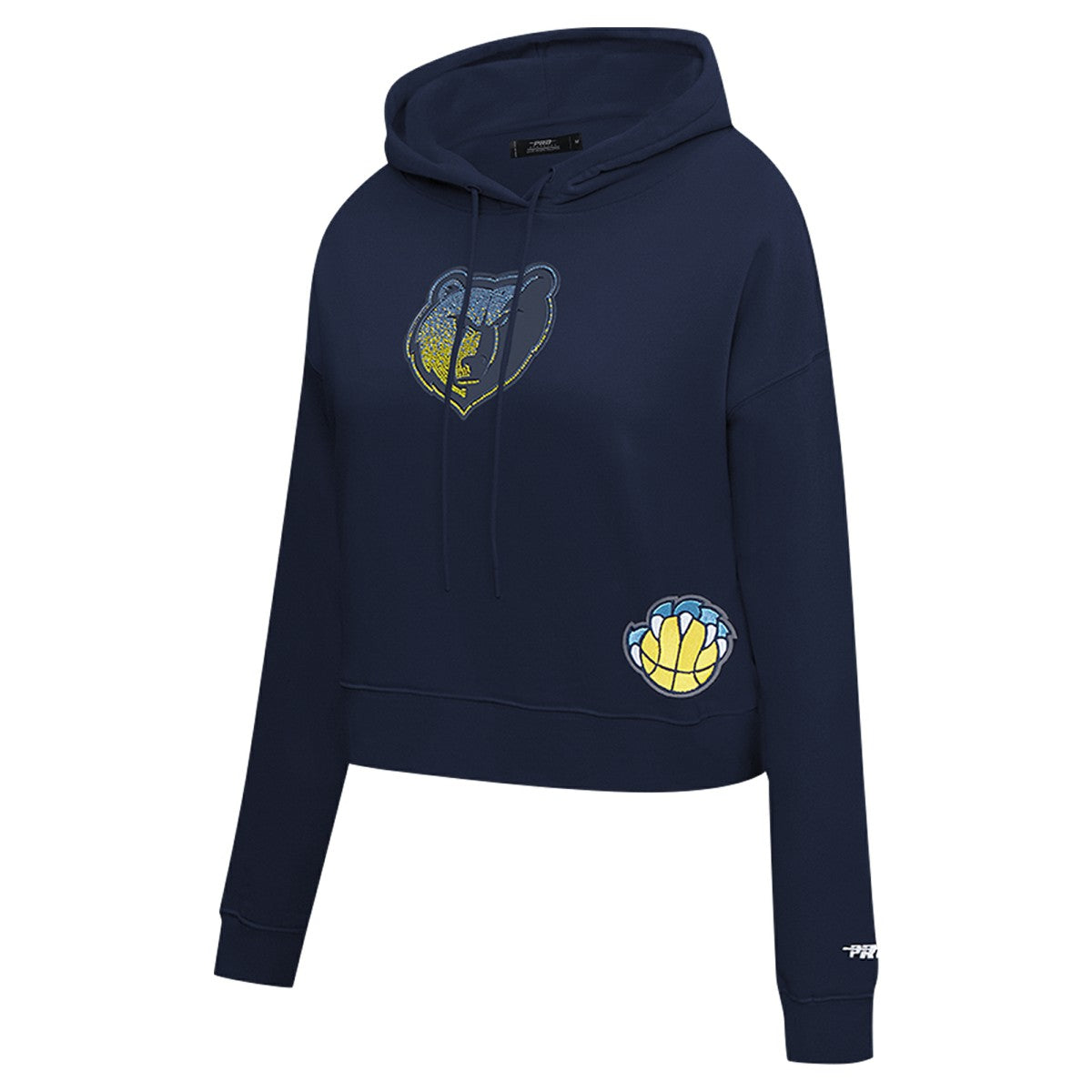 Memphis Grizzlies Pro Standard Women's Jewels Cropped Pullover Hoodie - Navy for sale