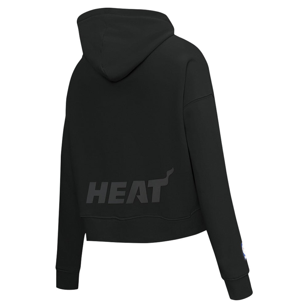Miami Heat Pro Standard Women's Jewels Cropped Pullover Hoodie - Black for sale