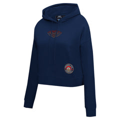 New Orleans Pelicans Pro Standard Women's Jewels Cropped Pullover Hoodie - Navy discount