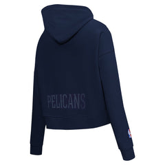 New Orleans Pelicans Pro Standard Women's Jewels Cropped Pullover Hoodie - Navy discount
