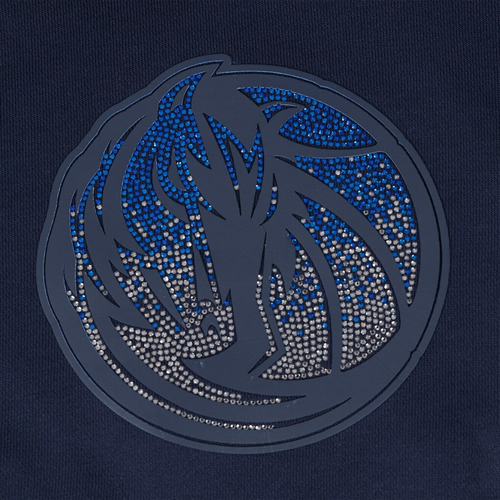 Dallas Mavericks Pro Standard Women's Jewels Cropped Pullover Hoodie sale - Navy outlet