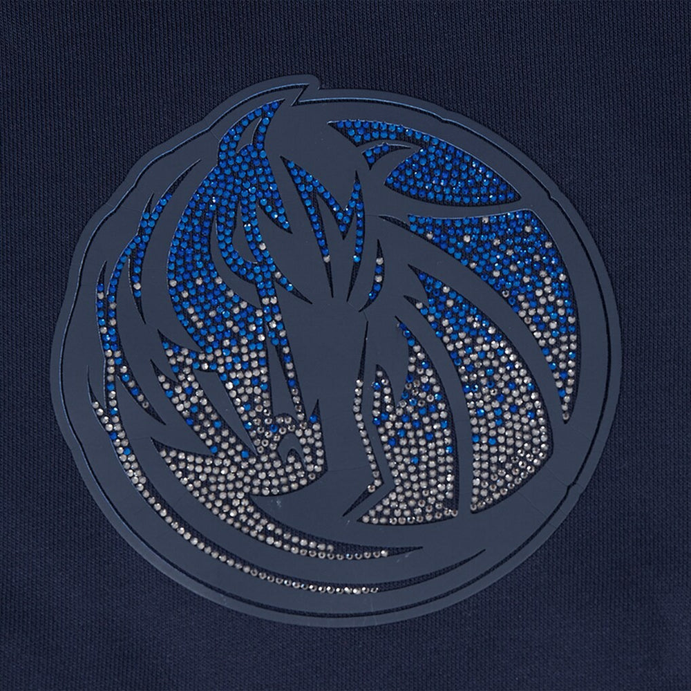 Dallas Mavericks Pro Standard Women's Jewels Cropped Pullover Hoodie sale - Navy outlet