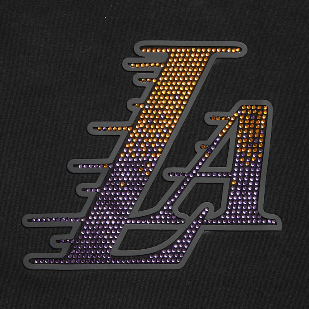 Los Angeles Lakers Pro Standard Women's Jewels Boxy Cropped T-Shirt - Black online