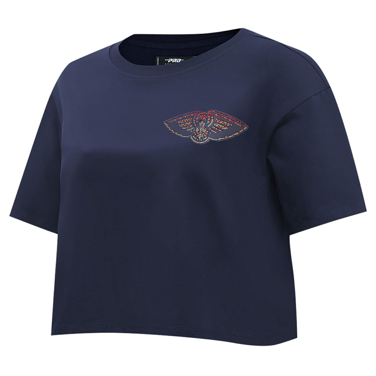 New Orleans Pelicans Pro Standard Women's Jewels Boxy Cropped T-Shirt - Navy discount