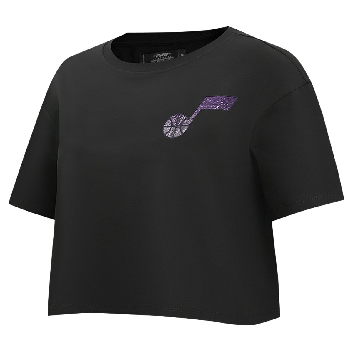 Utah Jazz Pro Standard Women's Jewels Boxy Cropped T-Shirt - Black shop