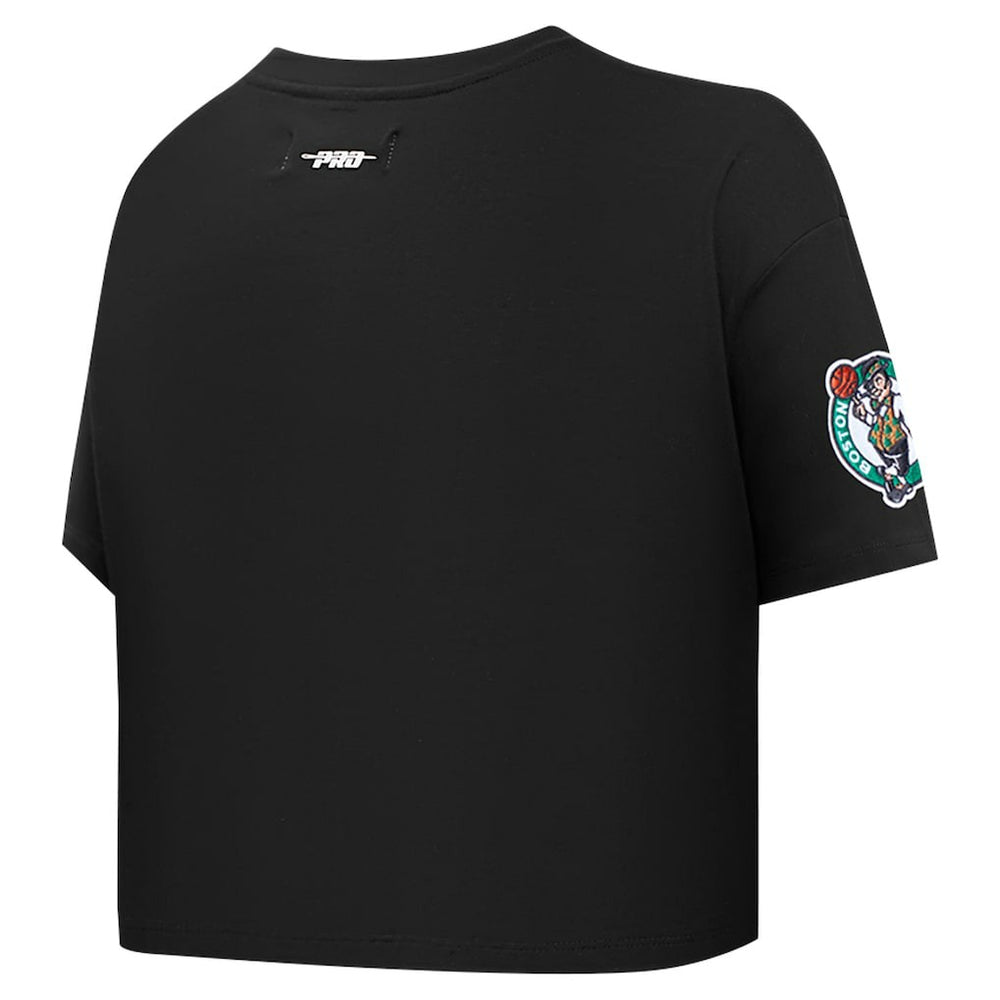Boston Celtics Pro Standard Women's Jewels Boxy Cropped T-Shirt - Black for sale