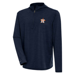 Houston Astros Antigua Tidy Quarter-Zip Hoodie - Heather Navy