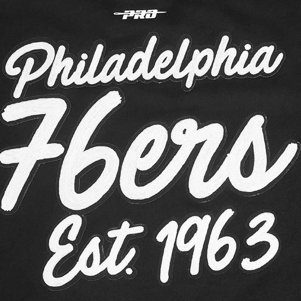 Philadelphia 76ers Pro Standard Paint the City Drop Shoulder Sweatshirt - Black shop