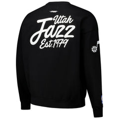 Utah Jazz Pro Standard Paint the City Drop Shoulder Sweatshirt - Black shop