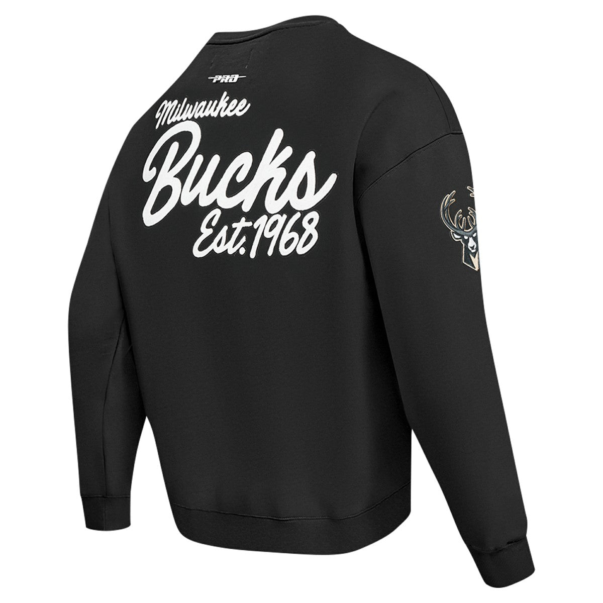 Milwaukee Bucks Pro Standard Paint the City Drop Shoulder Sweatshirt - Black for sale