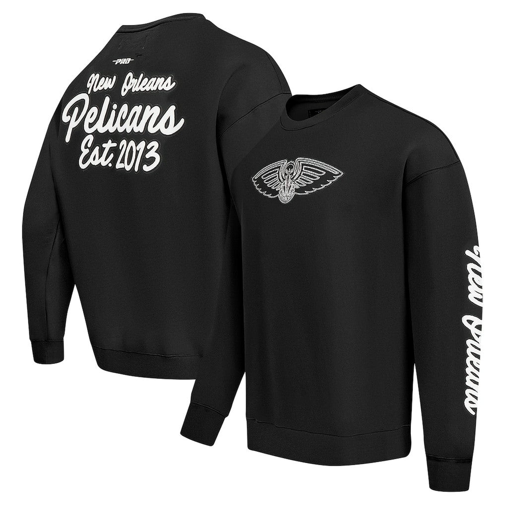 New Orleans Pelicans Pro Standard Paint the City Drop Shoulder Sweatshirt - Black online