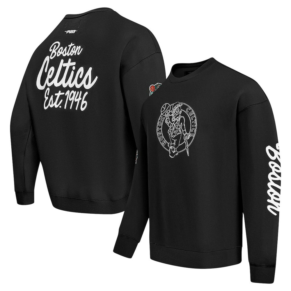 Boston Celtics Pro Standard Paint the City Drop Shoulder Sweatshirt - Black on sale