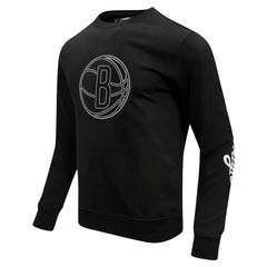 Brooklyn Nets Pro Standard Paint the City Drop Shoulder Sweatshirt - Black outlet