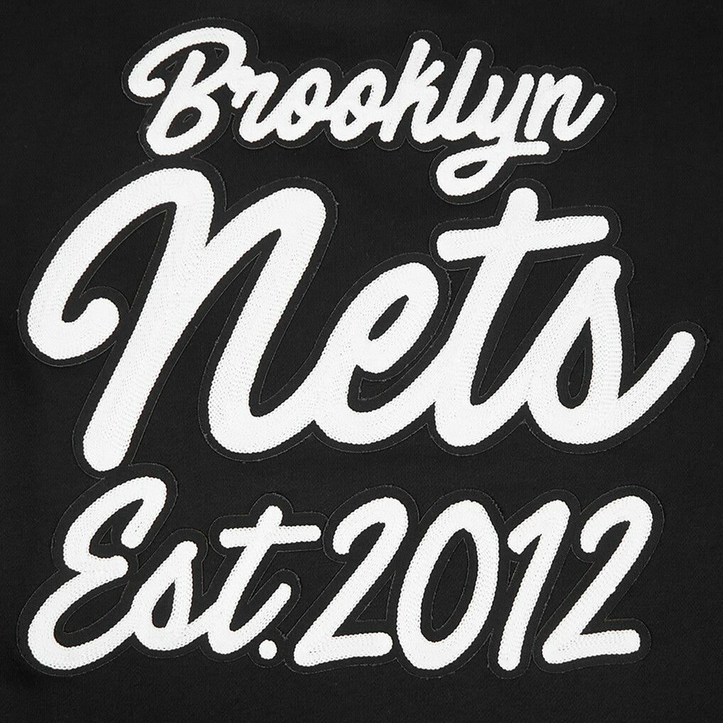 Brooklyn Nets Pro Standard Paint the City Drop Shoulder Sweatshirt - Black outlet