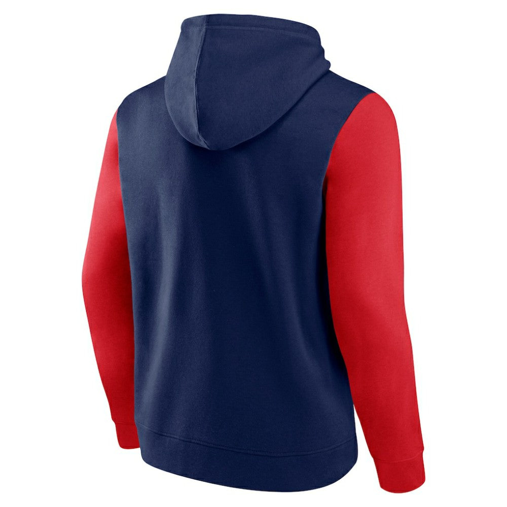 Atlanta Braves Outline Fleece Pullover Hoodie - Navy
