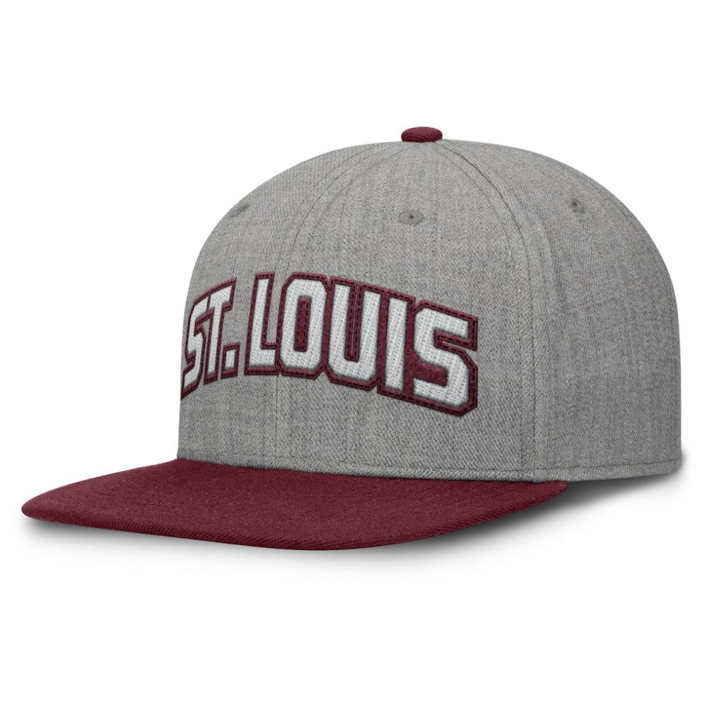 St. Louis Cardinals Elements Felt Chainstitch Snapback Hat - Gray/Maroon