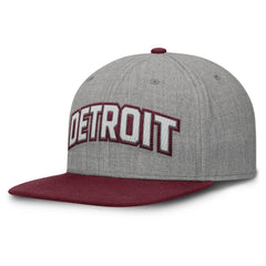 Detroit Tigers Elements Felt Chainstitch Snapback Hat - Gray/Maroon