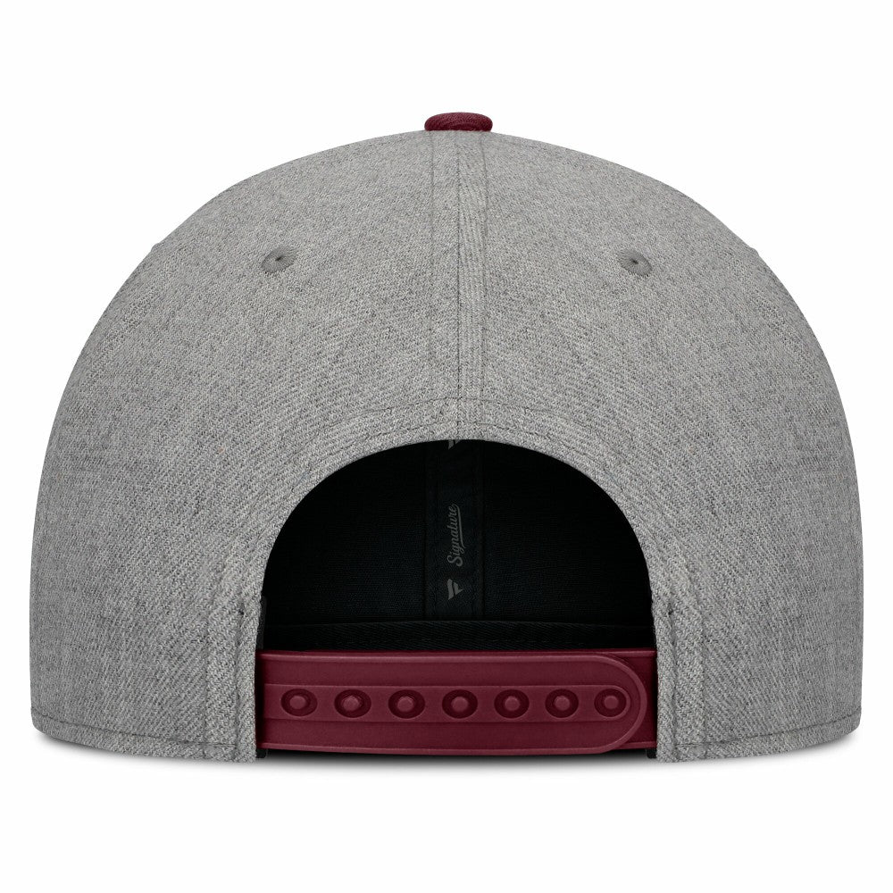 Los Angeles Angels Elements Felt Chainstitch Snapback Hat - Gray/Maroon