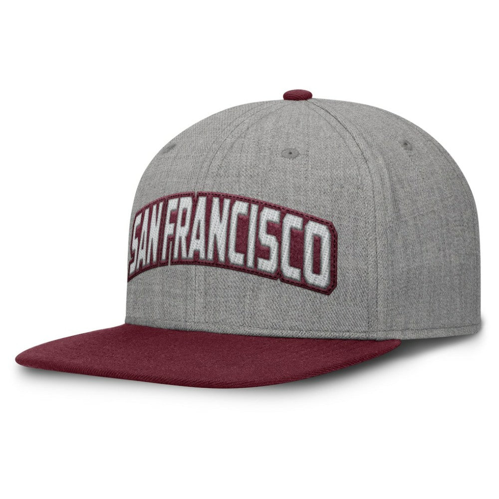 San Francisco Giants Elements Felt Chainstitch Snapback Hat - Gray/Maroon