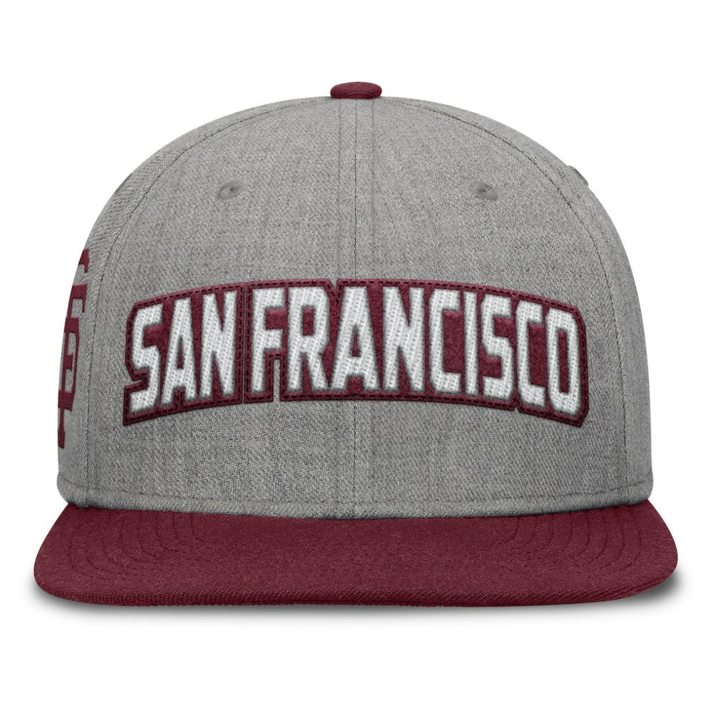 San Francisco Giants Elements Felt Chainstitch Snapback Hat - Gray/Maroon